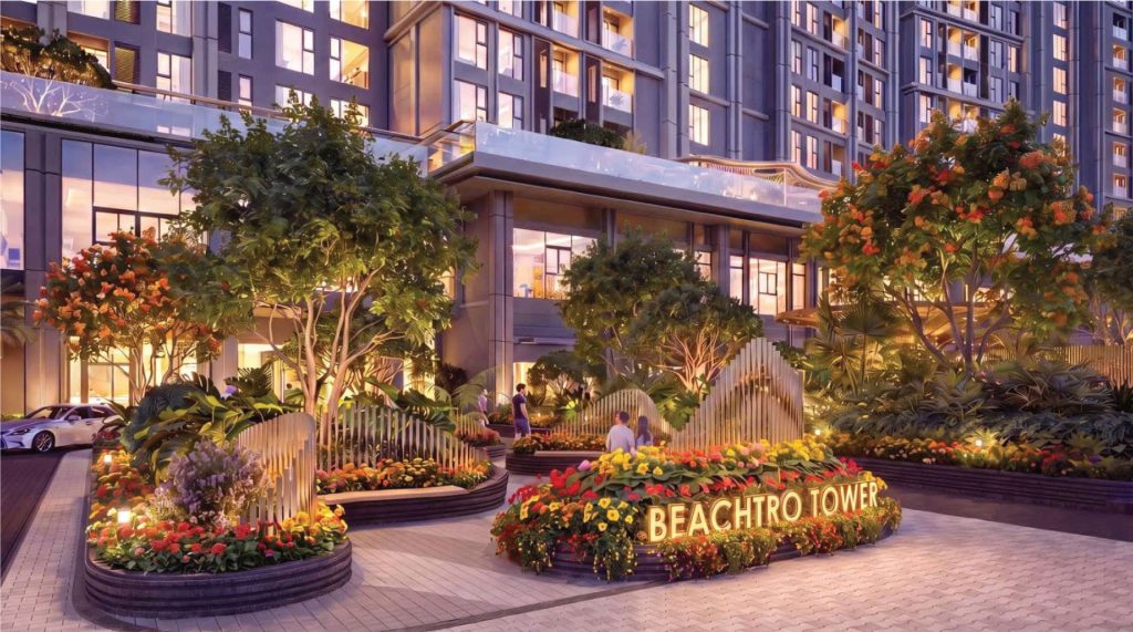 phối cảnh toàn khu dự án beachtro tower