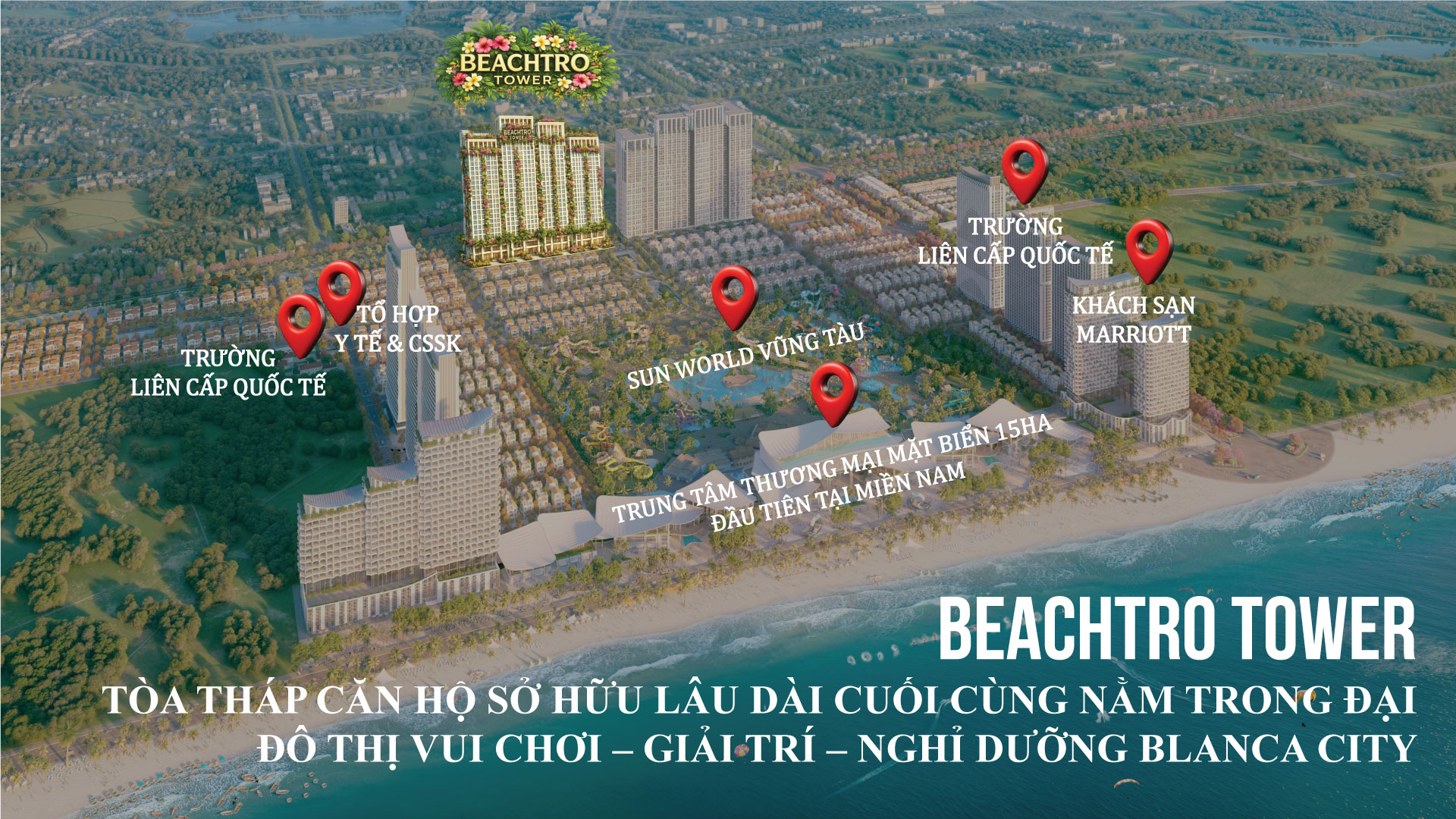 toàn cảnh dự án Beachtro Tower